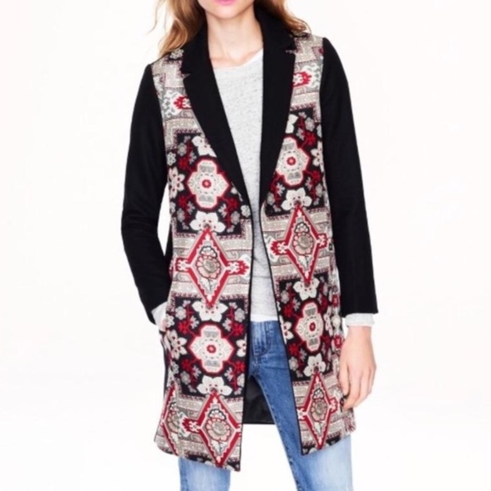 J.Crew Collection Tapestry Coat, FINAL PRICE